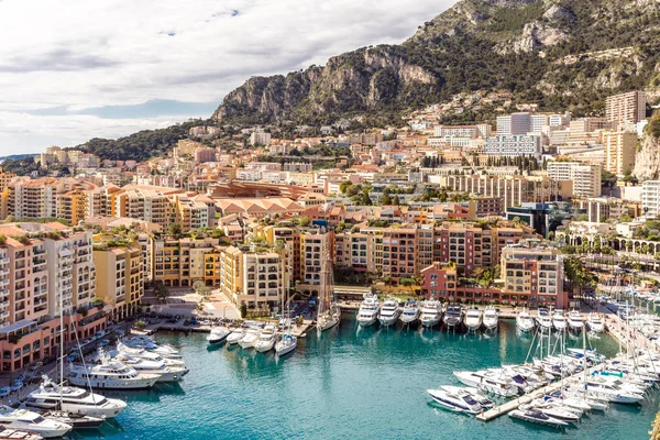 Monaco Fontvieille Cityscape Monte Carlo Fransız Rivierası — Stok fotoğraf