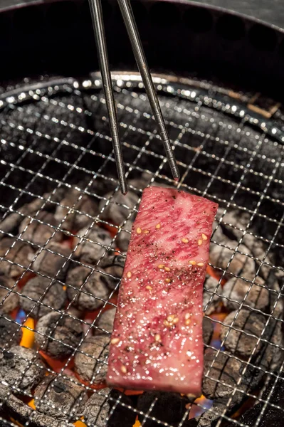 Vértes Bbq Grillezett Japán Marhahús — Stock Fotó