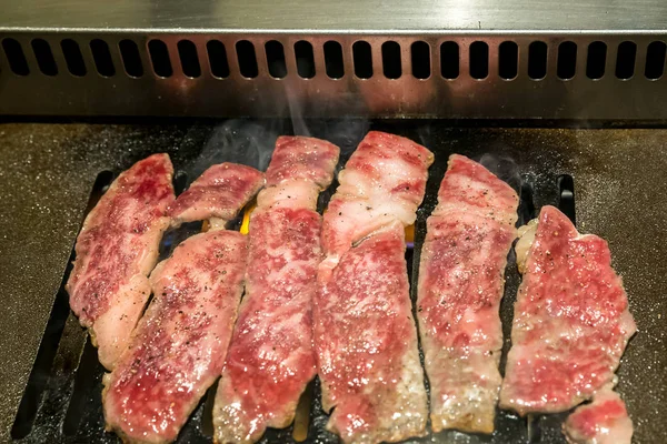 Closeup Grilled Japanese Beef Bbq — Stock Photo, Image