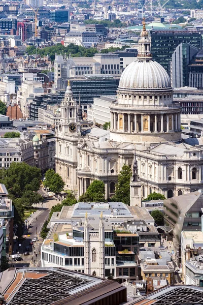 Aerial View Sankt Pauls Katedralen Dagtid London — Stockfoto