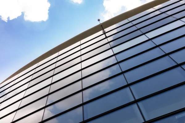 Edificio Oficinas Moderno Contemporáneo Vidrio Acero Con Cctv — Foto de Stock