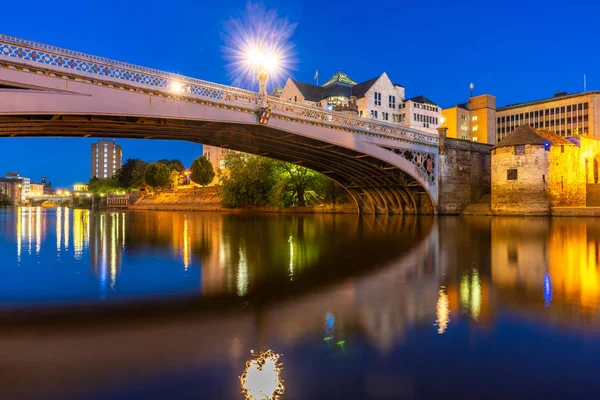 York Cityscape River House Sunset Atardecer York Yorkshire Inglaterra Reino —  Fotos de Stock