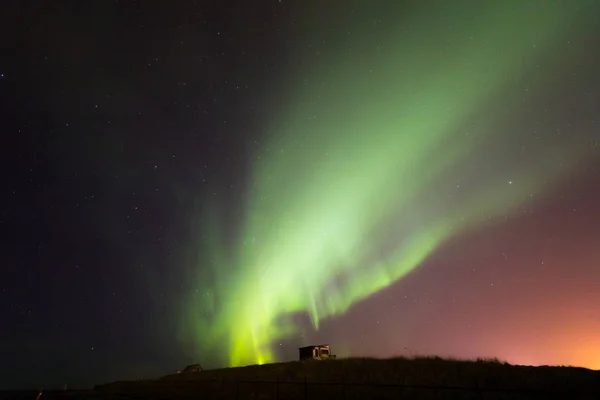 Північній Світло Розколу Області Рейк Явіка Кефлавік Ісландії — стокове фото