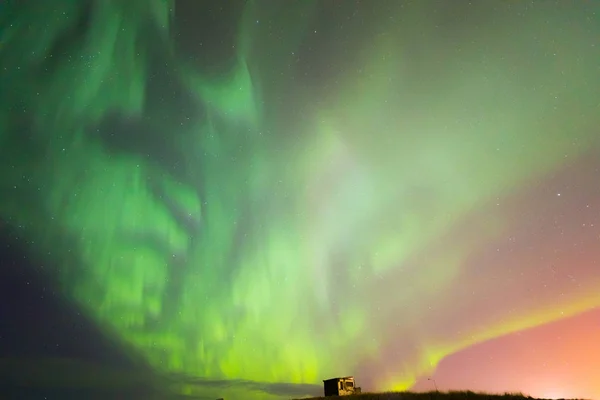 Північній Світло Розколу Області Рейк Явіка Кефлавік Ісландії — стокове фото