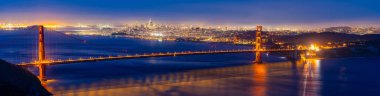 Golden Gate Köprüsü San Francisco Kaliforniya ABD West Coast, Pasifik Okyanusu günbatımı Twilight