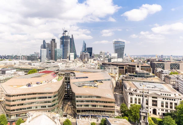 London City Stadsbild Horisonter Byggnader Med Floden Themsen London — Stockfoto