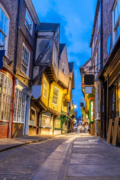 York Destrobles Alley Sunset Crepúsculo York Inglaterra Reino Unido — Fotografia de Stock