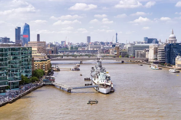 Londra Şehir Cityscape Silüetini Binalar Ile Londra Ngiltere Deki Thames — Stok fotoğraf