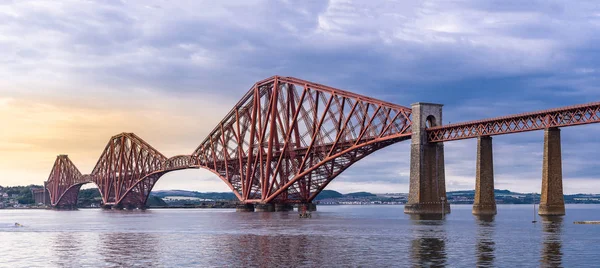 Panoráma Forth Bridge Unesco World Heritage Site Vasúti Híd Edinburgh — Stock Fotó