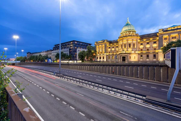 Naplemente Alkonyatkor Glasgow Mitchell Library Közkönyvtár Glasgow Skócia Egyesült Királyságban — Stock Fotó