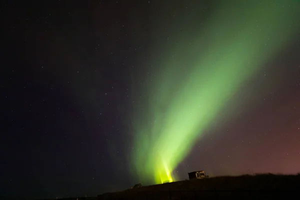 Aurora Boreal Luz Septentrional Área Keflavik Reykjavik Islandia —  Fotos de Stock