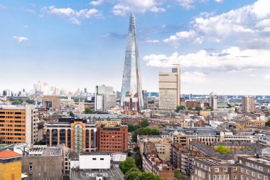 Londra İngiltere'de İngiltere'de Londra şehir cityscape silüetini binalar