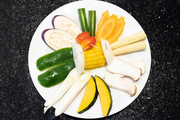 Conjunto Legumes Para Yakiniku Grelhado Japonês — Fotografia de Stock