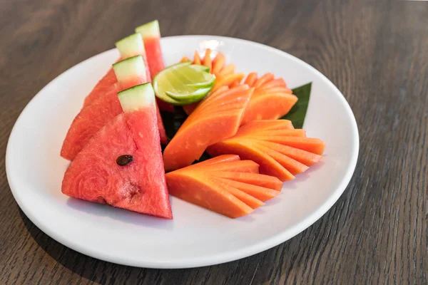 Conjunto Frutas Tropicales Exóticas Para Postre — Foto de Stock