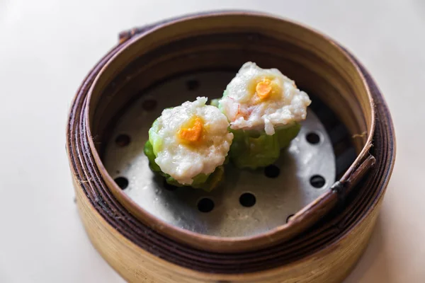 Chinese Dim Sum Houten Mand — Stockfoto