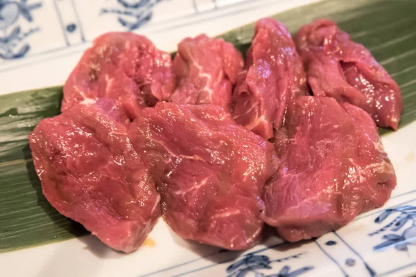 Freschezza Filetto Giapponese Carne Wagyu Barbecue Yakiniku — Foto Stock