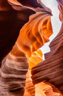 Sayfa, Arizona Usa yakınındaki Navajo rezervasyonunuzu yaparken alt antilop Kanyonu