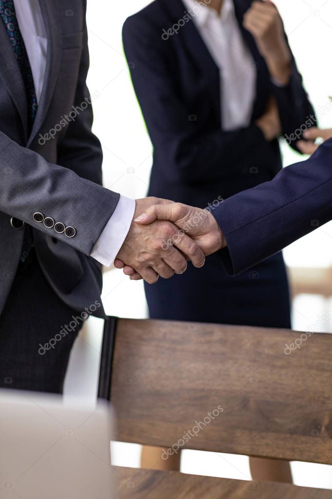 Handshake for Business deal Business Mergers and acquisitions, verticle composition