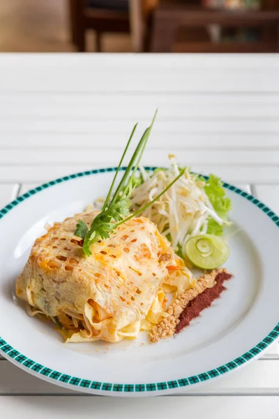 Pad Thai Stir Fried Rice Noodles Thai Cuisine — Stock Photo, Image