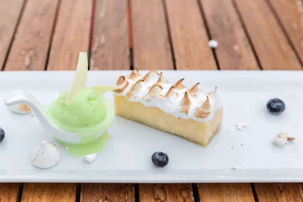 Desert Cheesecake Înghețată Lime Sherbet — Fotografie, imagine de stoc