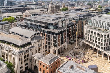 Londra Borsası Paternoster Meydanı St Paul Katedrali, Londra, İngiltere şehir yanındaki bina