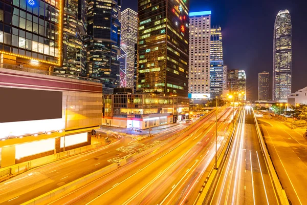 Hong Kong Cityscape Ammiragliato Central Hong Kong Centro Distretto Notte — Foto Stock