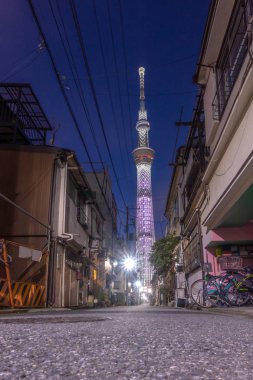 Japonya'da Tokyo skytree günbatımı. Tokyo Skytree Japonya'nın en yüksek müstakil yapısı ve 2 ile dünyanın içinde 10million ziyaretçiler her yıl olduğunu.