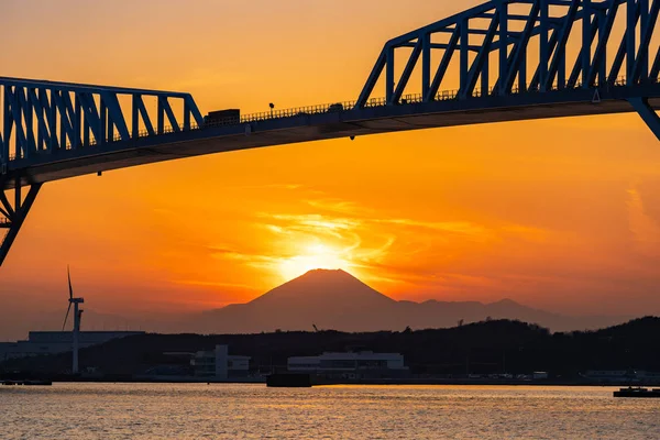 Tokyo Gate Bridge Japón Atardecer —  Fotos de Stock