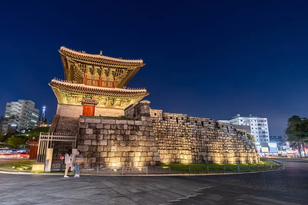 Stadsgezicht Bij Heunginjimun Dongdaemun Poort Seoul Zuid Korea — Stockfoto