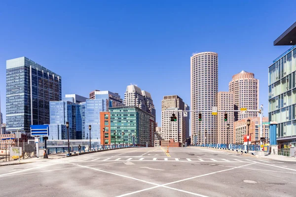 Boston Downtown City Pejzaż Panoramicznym Budynkiem Bostonie Usa — Zdjęcie stockowe