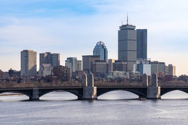 Boston City cityscape Charles Nehri boyunca Boston citylines bina ile Boston cityscape, Ma, ABD.