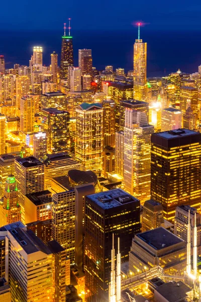 Flygvy Över Chicago Skylines Byggnad Chicago Downtown Chicago City Illinois — Stockfoto