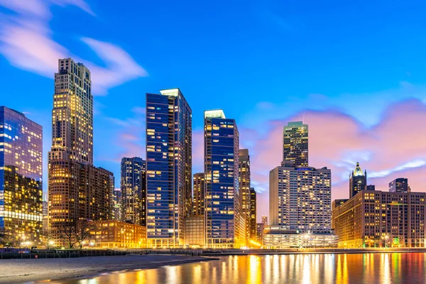 Luftaufnahme Der Skylines Von Chicago Gebäude Chicago Innenstadt Chicago Stadt — Stockfoto