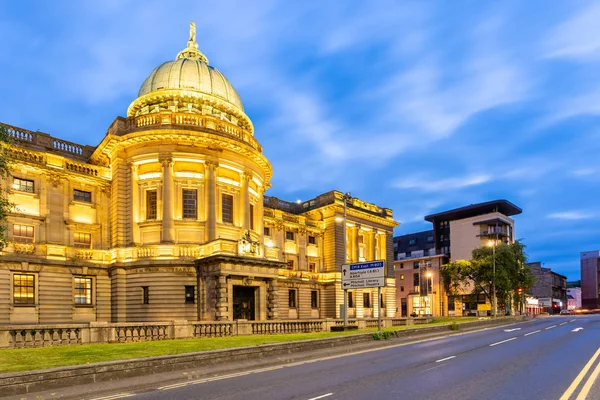 Červánky Soumraku Glasgow Mitchell Veřejné Knihovny Skotsko Glasgow — Stock fotografie