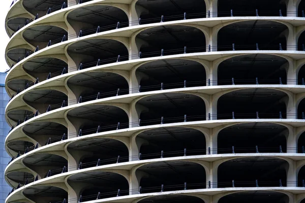 Zewnątrz Budynku Parkingu Skylines Chicago Usa — Zdjęcie stockowe