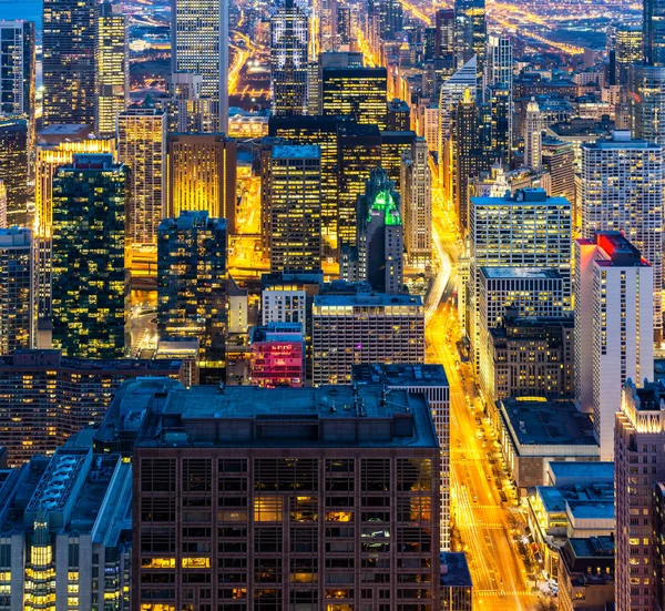 Widok Lotu Ptaka Chicago Skylines Budynku Centrum Chicago Chicago City — Zdjęcie stockowe