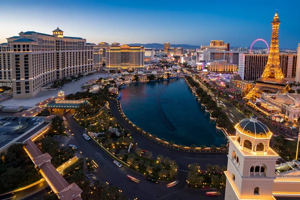 Las Vegas Şehir Manzarası Nevada Şafak Gündoğumu Alacakaranlık Abd Havadan — Stok fotoğraf
