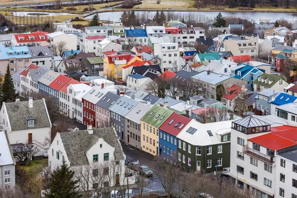 Utsikt över Reykjavik city — Stockfoto