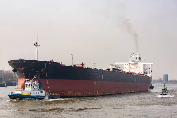 Big Cargo Containers Boat Goods Cargo Stack Hafen Von Pier — Stockfoto