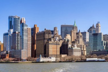 New York Amerika Birleşik Devletleri 'nde New Yorklu Lower Manhattan Skyline Cityscape