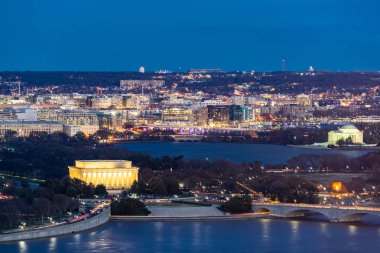 Arlington Virginia ABD Washington Dc cityscape havadan görünümü.