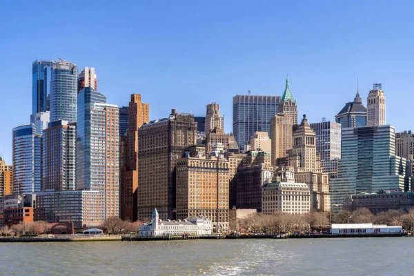 Paisaje Urbano Del Perfil Urbano Del Bajo Manhattan Nueva York — Foto de Stock