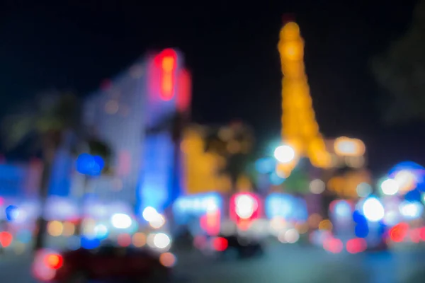 Astratto Sfondo Sfocato Las Vegas City Cityscape Nevada Usa Notte — Foto Stock