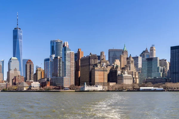 New York City Lower Manhattan Skyline Stadsgezicht New York Usa — Stockfoto