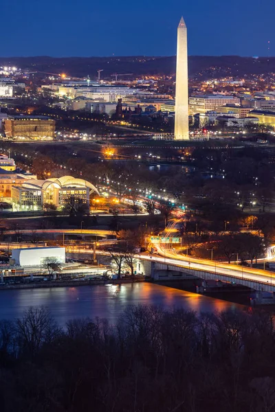 Vista Aérea Del Paisaje Urbano Washington Desde Arlington Virginia Usa — Foto de Stock