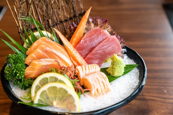 Ensemble Vareity Sashimi Cuisine Fraîcheur Japonaise Gastronomique — Photo