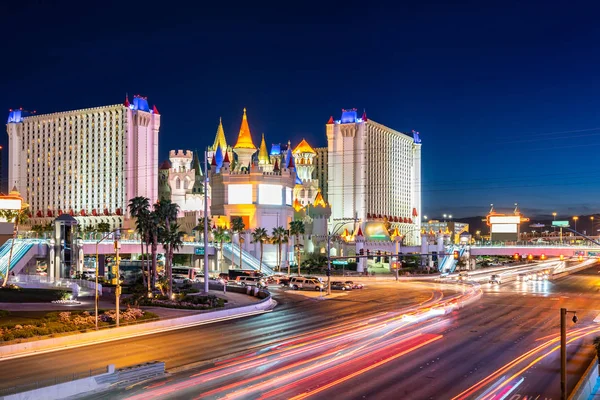 Las Vegas Strip Gród Nevadzie Zachód Słońca Usa — Zdjęcie stockowe