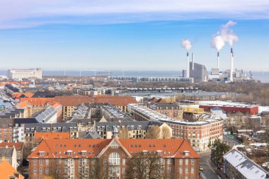 Kopenhag şehir manzarası şehir merkezi