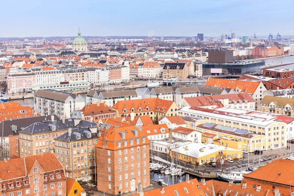 Vista Aérea Del Paisaje Urbano Copenhague Centro —  Fotos de Stock