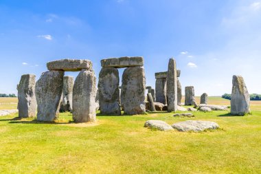 Landscape of Stonehenge England United Kingdom, UNESCO World heritage Site. clipart